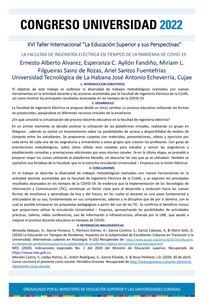 THE FACULTY OF ELECTRICAL ENGINEERING ON THE PANDEMIC COVID-19 TIMES